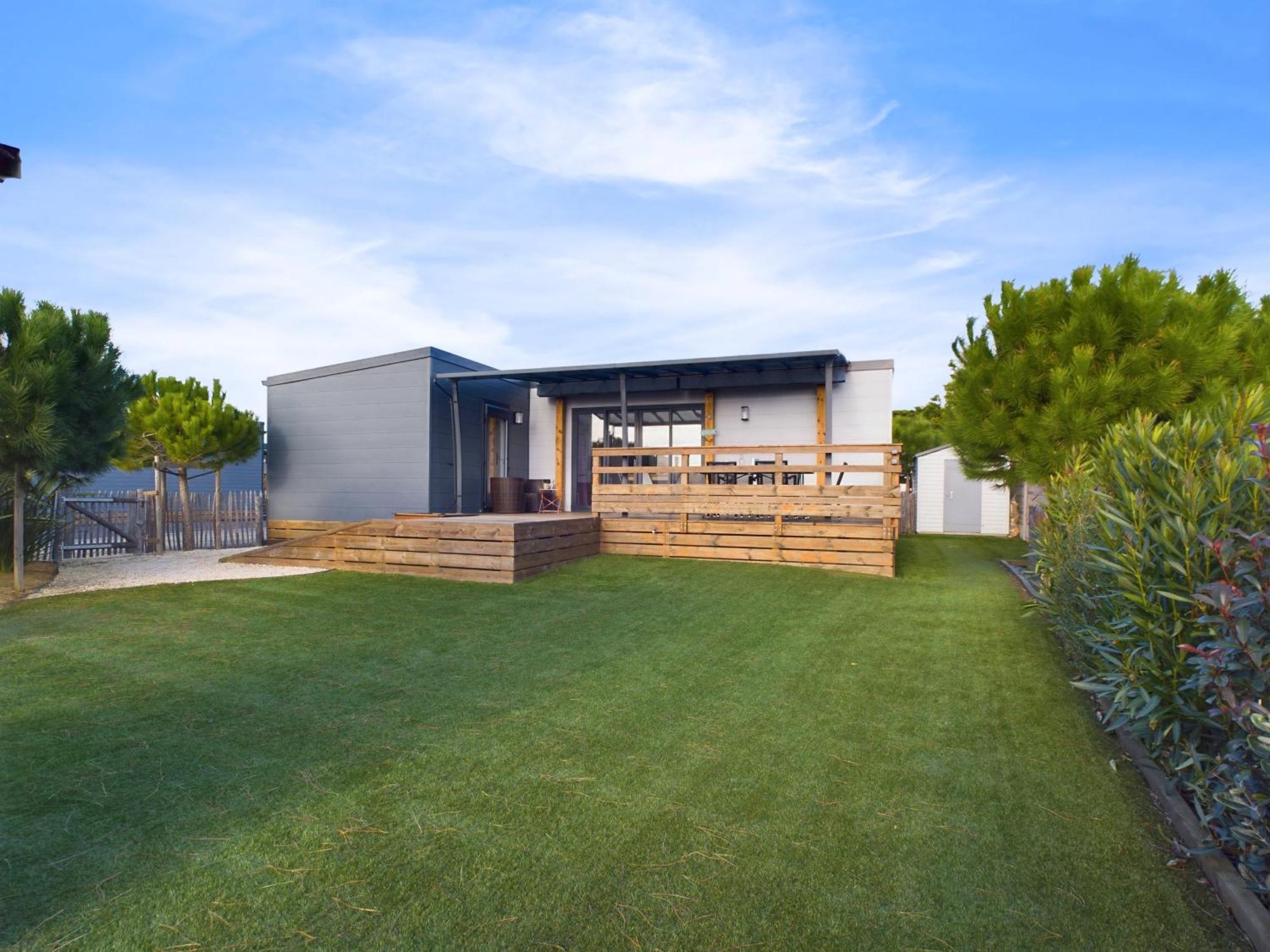 Beau Chalet Pour 4 Pers - Acces Piscine Chauffee Brétignolles-sur-Mer Dış mekan fotoğraf